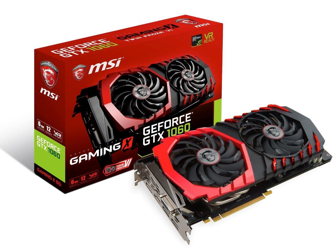 MSI GAMING GeForce GTX 1060 6GB GDRR5 192-bit HDCP Support DirectX
